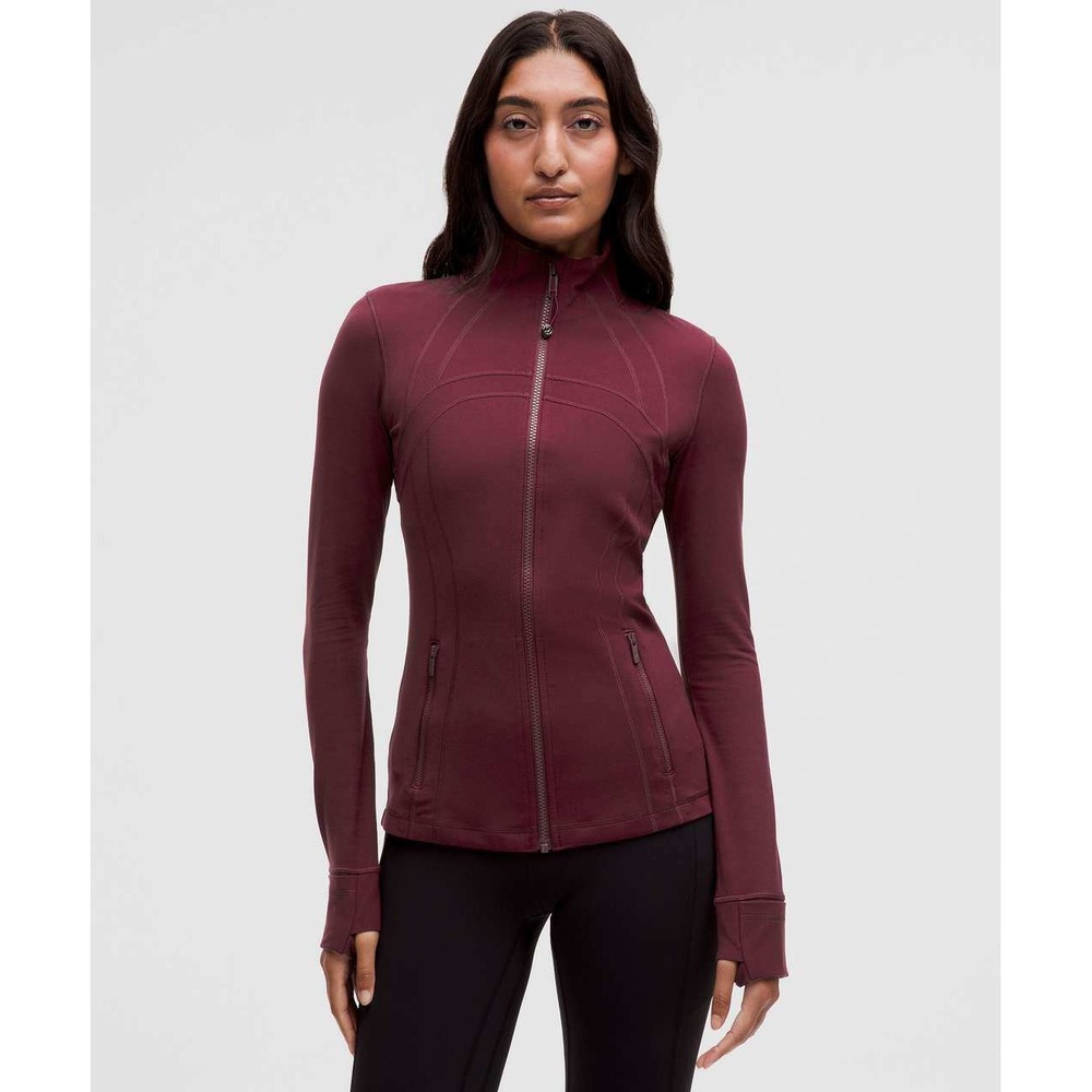 Lululemon Define Jacket Full Zip Activewear Yoga Top Burgundy Luon Women Size 4